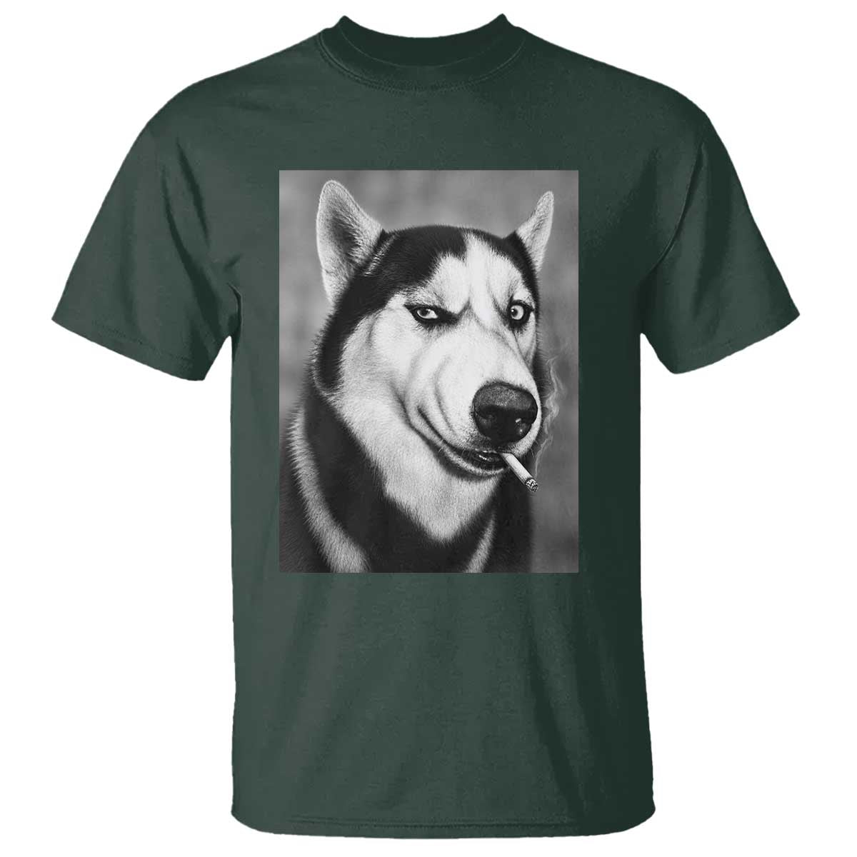 Smoking Siberian Husky Meme T Shirt Funny Dog Face Gift For Dog Lovers