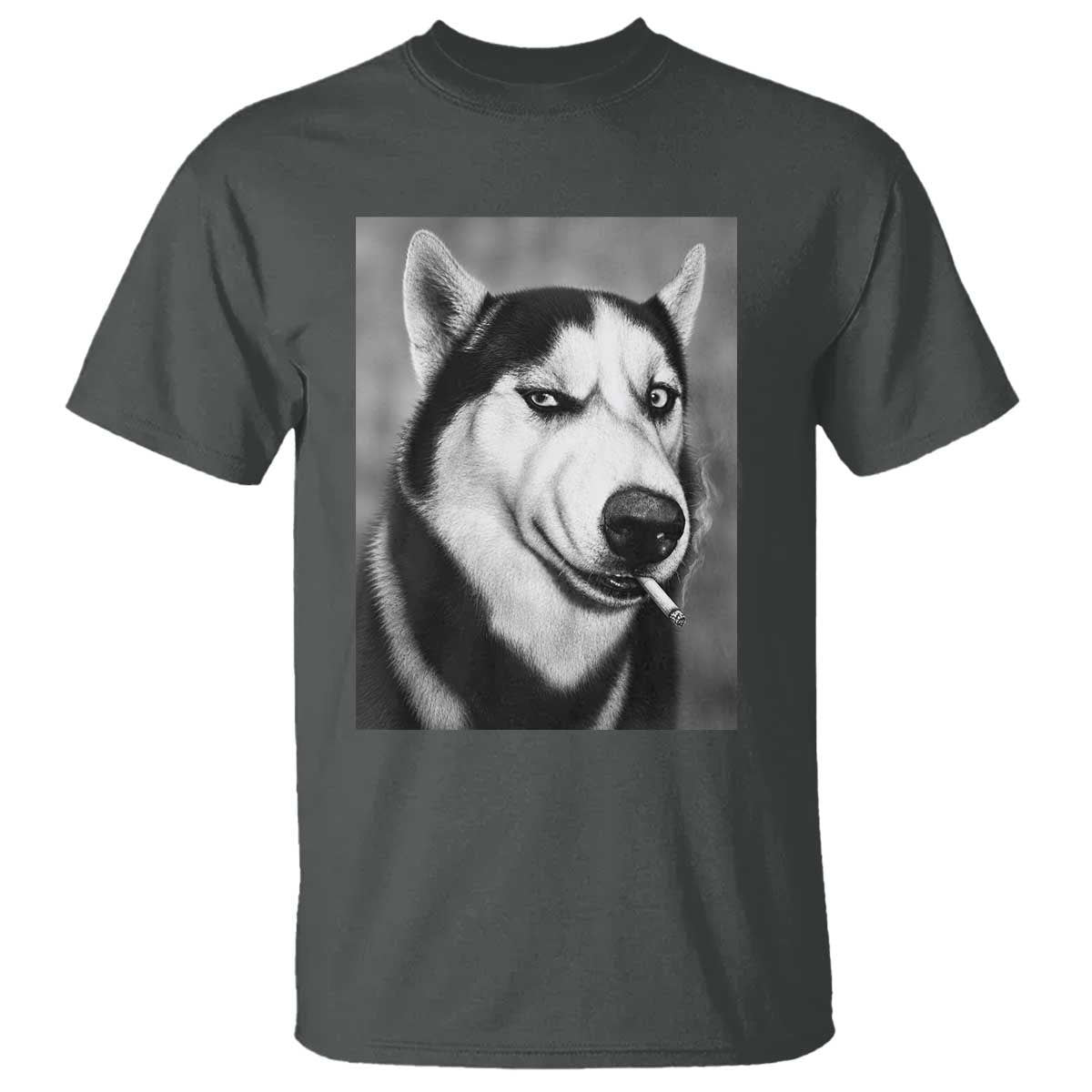 Smoking Siberian Husky Meme T Shirt Funny Dog Face Gift For Dog Lovers
