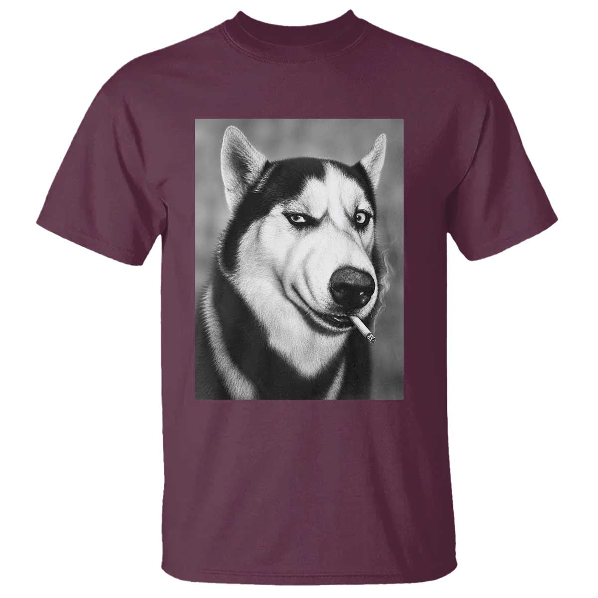 Smoking Siberian Husky Meme T Shirt Funny Dog Face Gift For Dog Lovers
