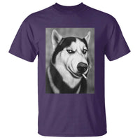 Smoking Siberian Husky Meme T Shirt Funny Dog Face Gift For Dog Lovers