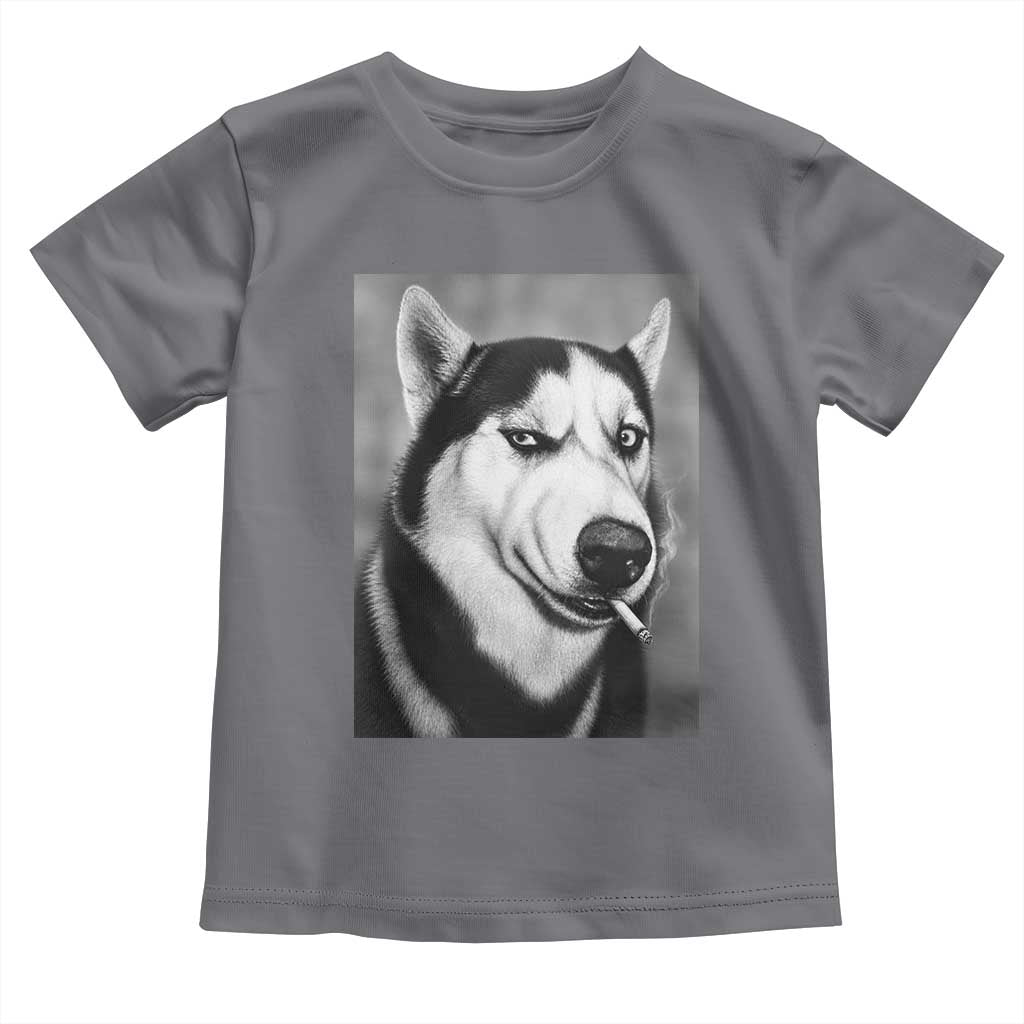 Smoking Siberian Husky Meme Toddler T Shirt Funny Dog Face Gift For Dog Lovers