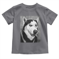 Smoking Siberian Husky Meme Toddler T Shirt Funny Dog Face Gift For Dog Lovers