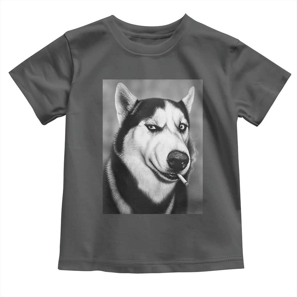Smoking Siberian Husky Meme Toddler T Shirt Funny Dog Face Gift For Dog Lovers