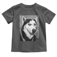Smoking Siberian Husky Meme Toddler T Shirt Funny Dog Face Gift For Dog Lovers