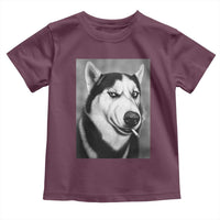 Smoking Siberian Husky Meme Toddler T Shirt Funny Dog Face Gift For Dog Lovers