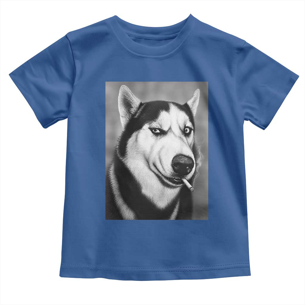 Smoking Siberian Husky Meme Toddler T Shirt Funny Dog Face Gift For Dog Lovers