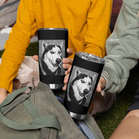Smoking Siberian Husky Meme Tumbler Cup Funny Dog Face Gift For Dog Lovers