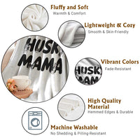 Proud Husky Mama Throw Blanket Siberian Husky Mothers Day Gift