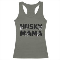 Proud Husky Mama Racerback Tank Top Siberian Husky Mothers Day Gift