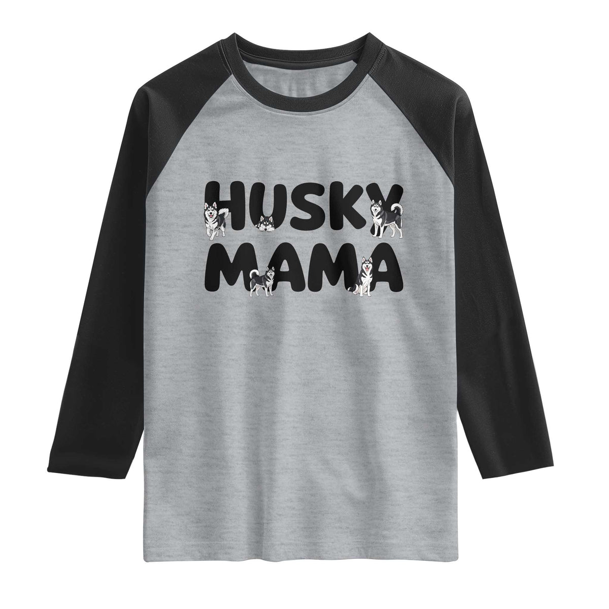 Proud Husky Mama Raglan Shirt Siberian Husky Mothers Day Gift