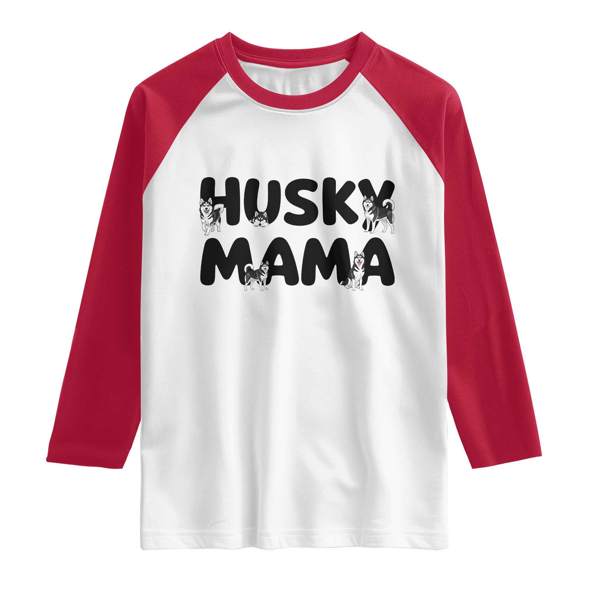 Proud Husky Mama Raglan Shirt Siberian Husky Mothers Day Gift