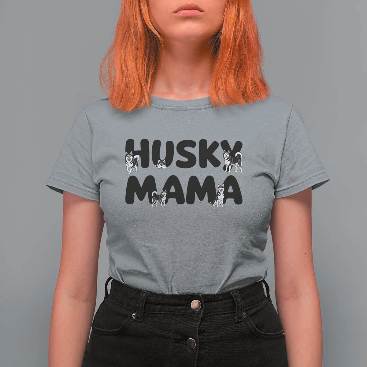 Proud Husky Mama T Shirt For Women Siberian Husky Mothers Day Gift