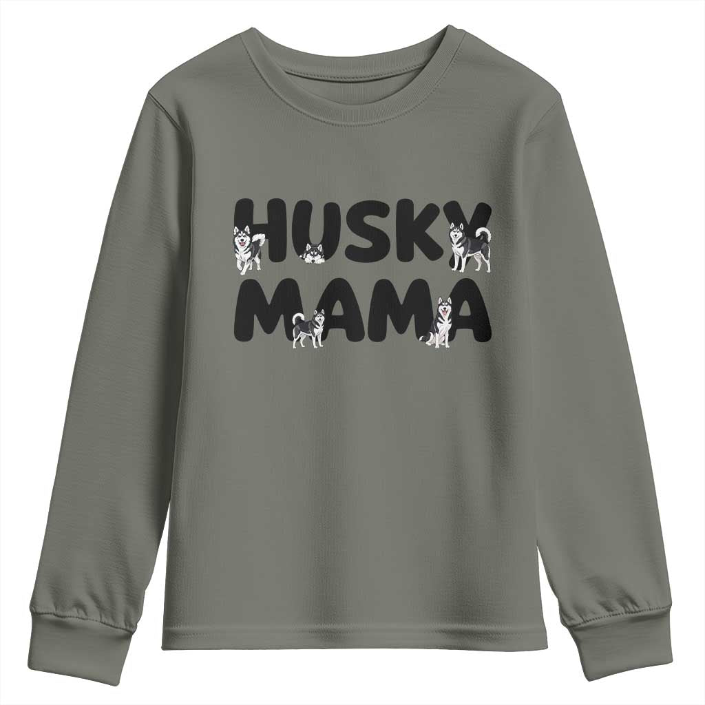 Proud Husky Mama Youth Sweatshirt Siberian Husky Mothers Day Gift