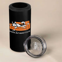Mischievous Husky Owner Gift 4 in 1 Can Cooler Tumbler Chaos But Make It Cute