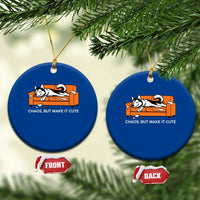 Mischievous Husky Owner Gift Ceramic Ornament Chaos But Make It Cute