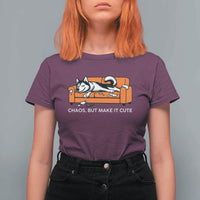 Mischievous Husky Owner Gift T Shirt For Women Chaos But Make It Cute