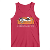Mischievous Husky Owner Gift Tank Top Chaos But Make It Cute