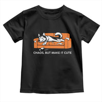 Mischievous Husky Owner Gift Toddler T Shirt Chaos But Make It Cute