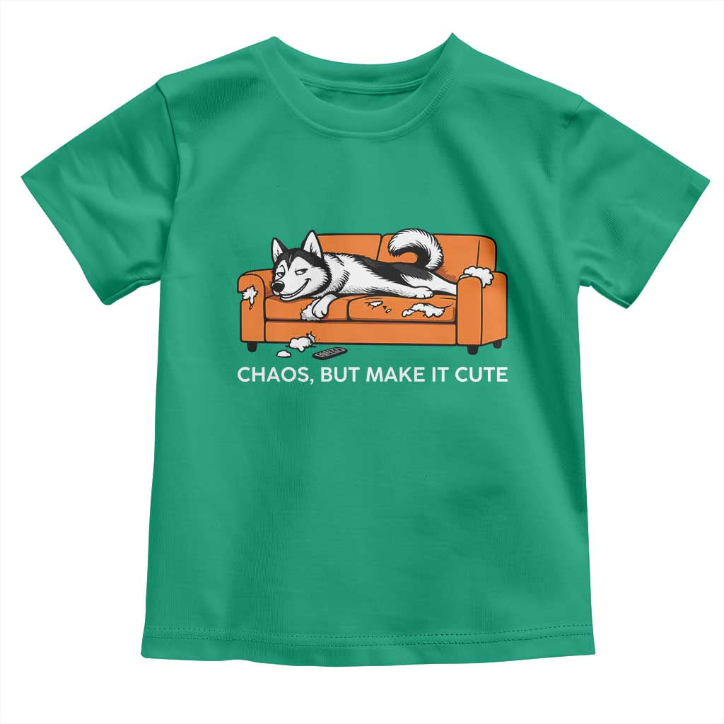 Mischievous Husky Owner Gift Toddler T Shirt Chaos But Make It Cute