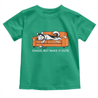 Mischievous Husky Owner Gift Toddler T Shirt Chaos But Make It Cute