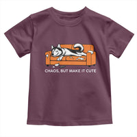 Mischievous Husky Owner Gift Toddler T Shirt Chaos But Make It Cute