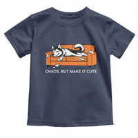 Mischievous Husky Owner Gift Toddler T Shirt Chaos But Make It Cute