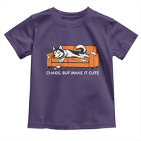 Mischievous Husky Owner Gift Toddler T Shirt Chaos But Make It Cute