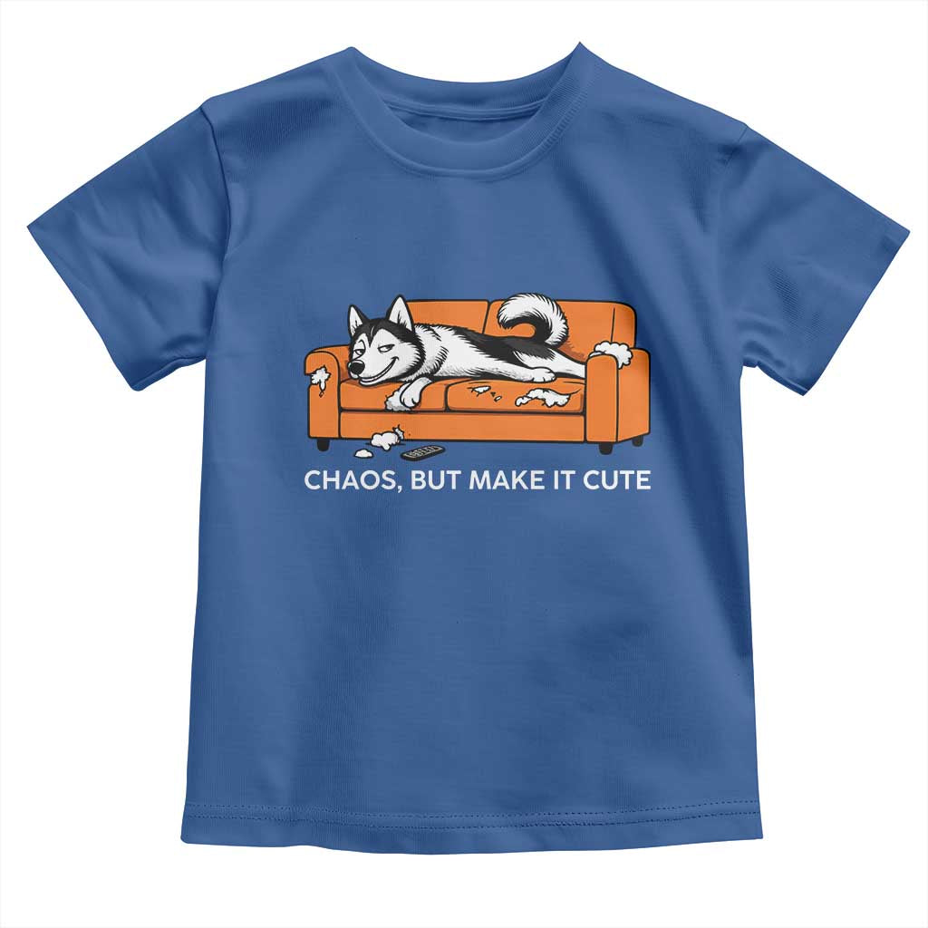 Mischievous Husky Owner Gift Toddler T Shirt Chaos But Make It Cute