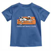 Mischievous Husky Owner Gift Toddler T Shirt Chaos But Make It Cute