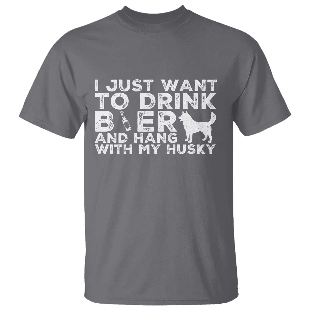 Drink Beer And Hang With My Husky T Shirt Funny Dog Lover