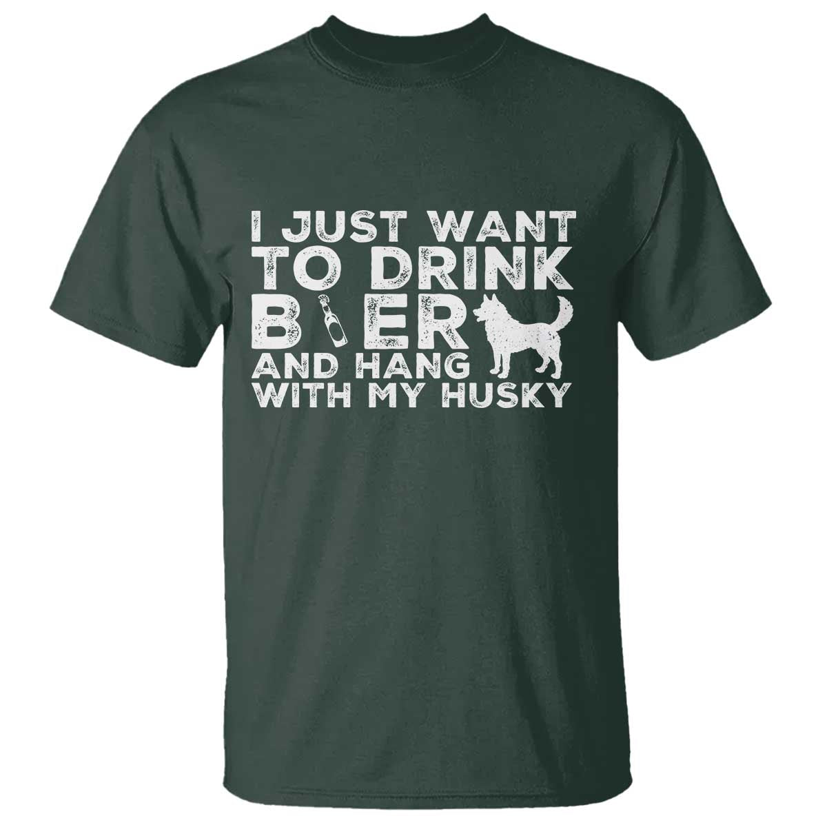 Drink Beer And Hang With My Husky T Shirt Funny Dog Lover