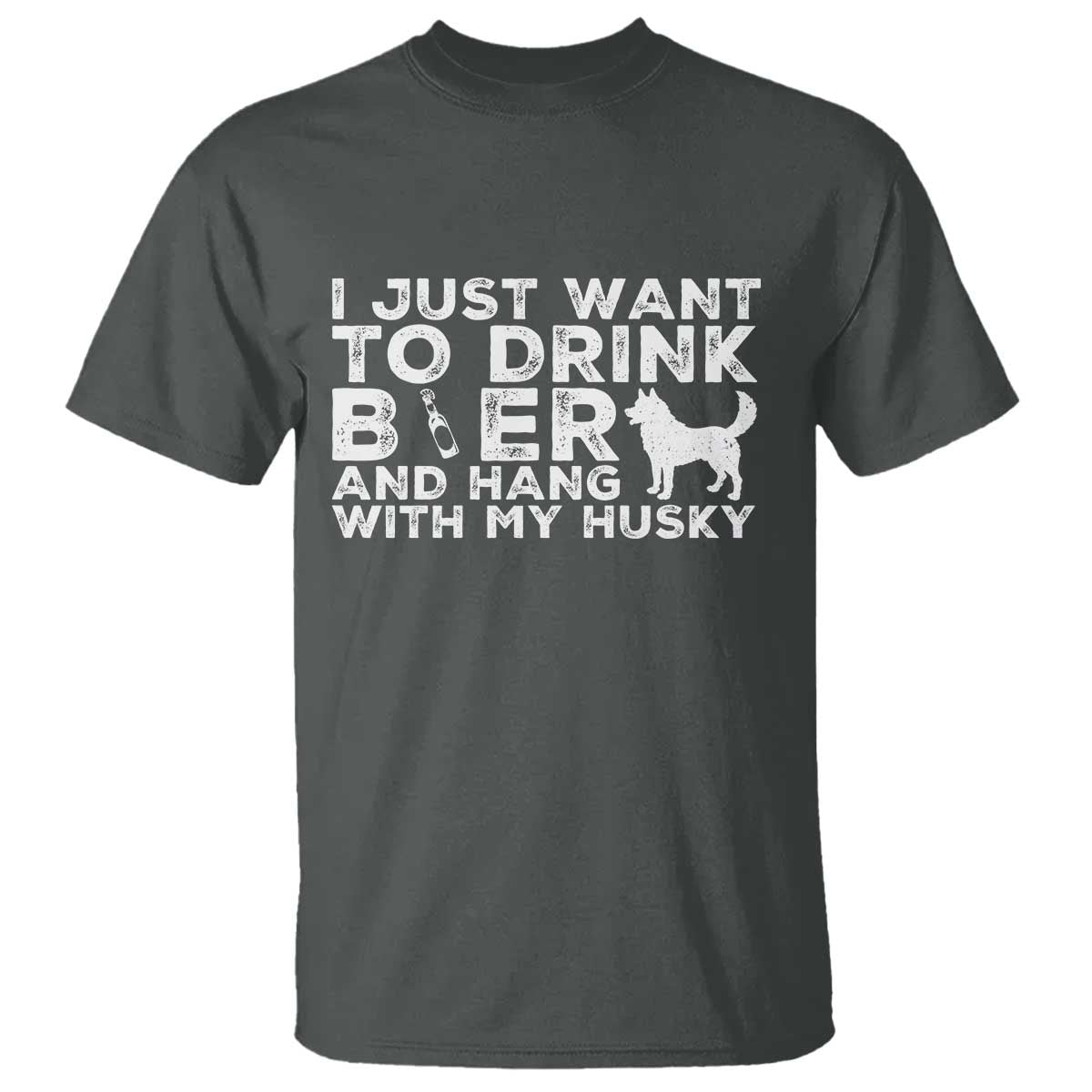 Drink Beer And Hang With My Husky T Shirt Funny Dog Lover
