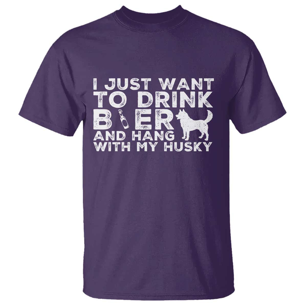 Drink Beer And Hang With My Husky T Shirt Funny Dog Lover