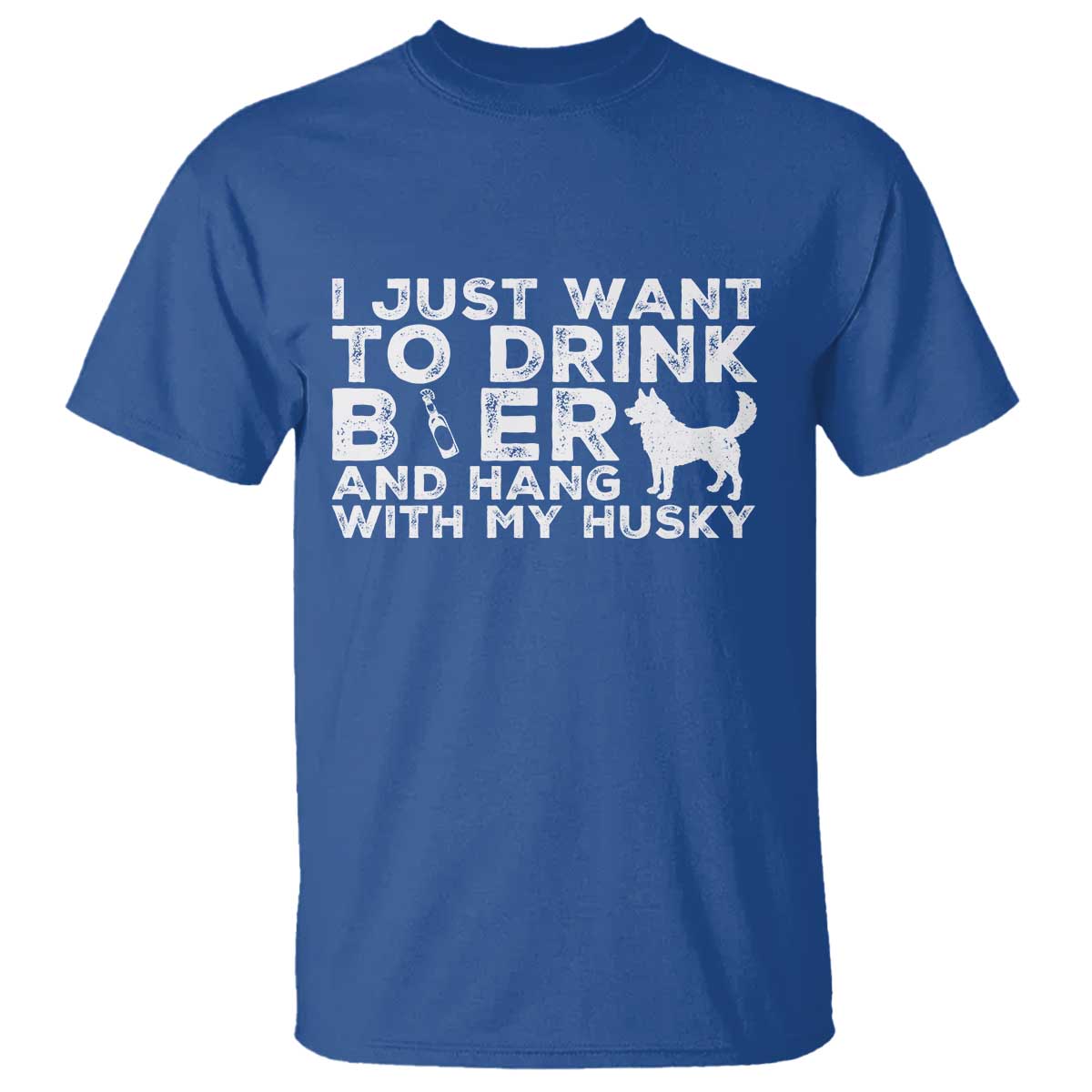 Drink Beer And Hang With My Husky T Shirt Funny Dog Lover