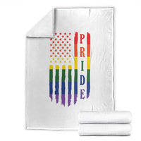 Pride Month Rainbow Flag Graphic Throw Blanket Lesbian Gay LGBT America Flag