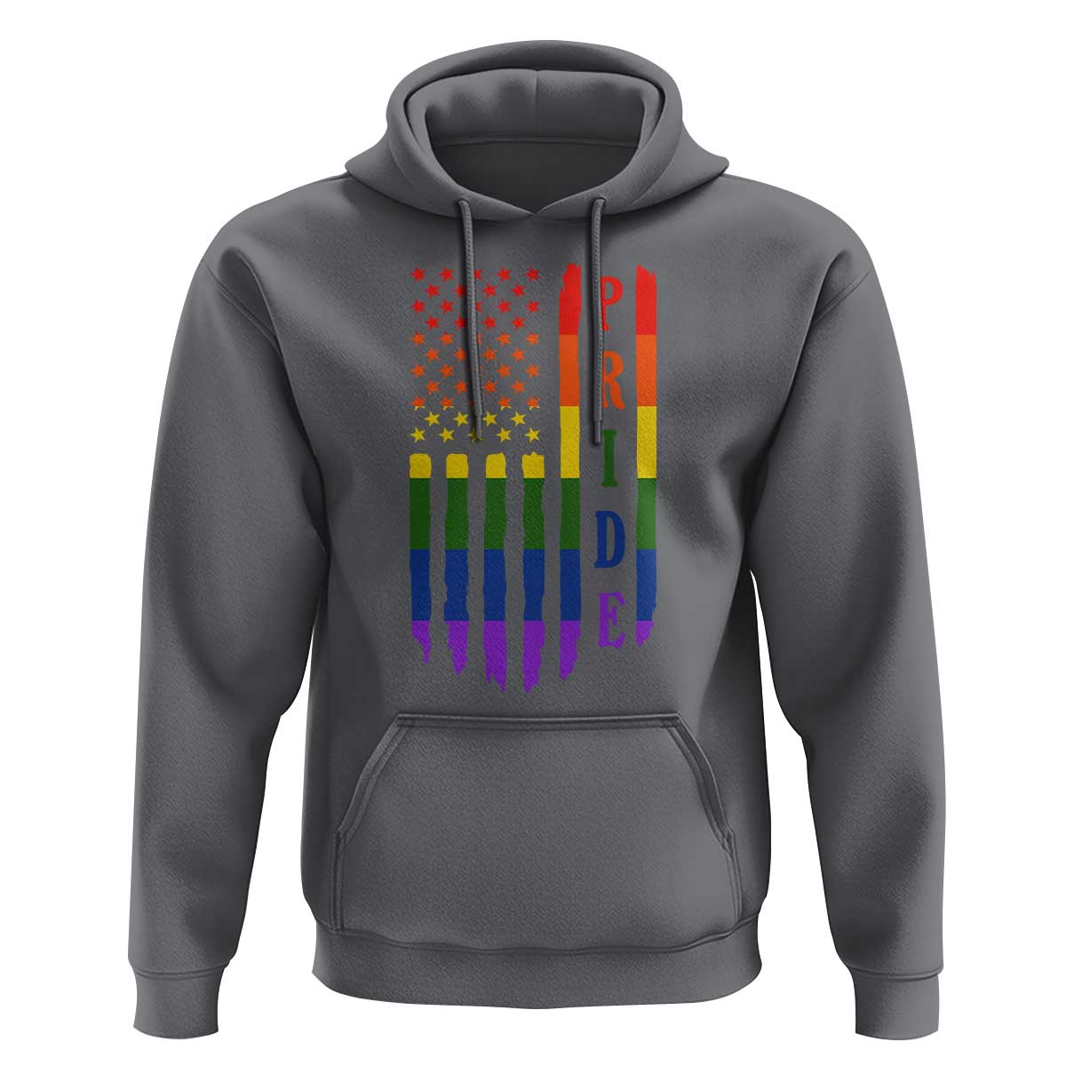 Pride Month Rainbow Flag Graphic Hoodie Lesbian Gay LGBT America Flag