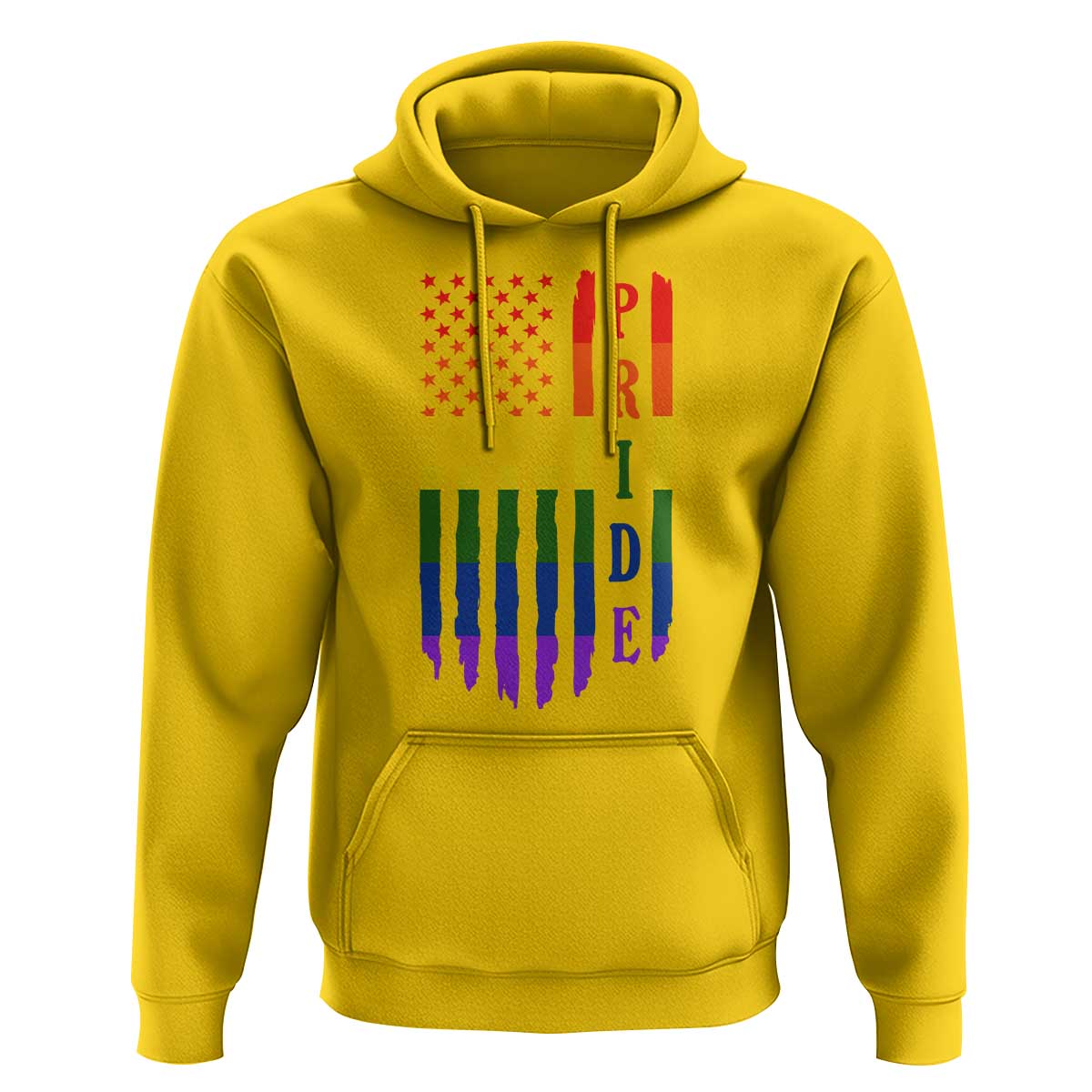 Pride Month Rainbow Flag Graphic Hoodie Lesbian Gay LGBT America Flag