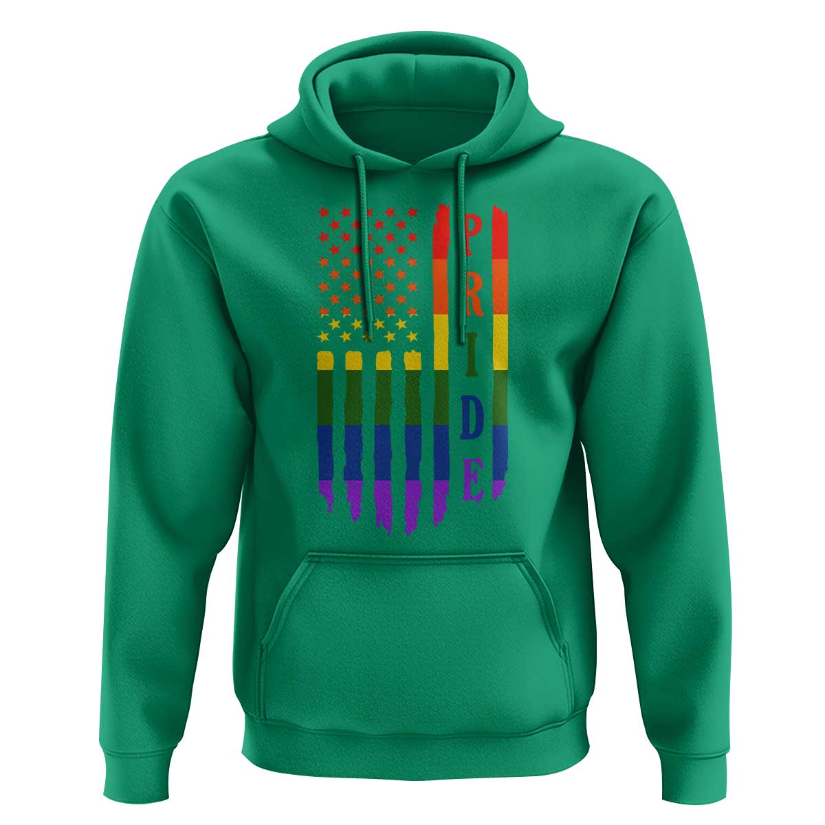 Pride Month Rainbow Flag Graphic Hoodie Lesbian Gay LGBT America Flag