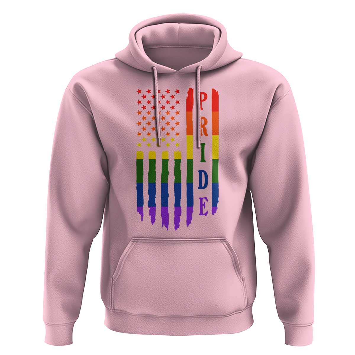 Pride Month Rainbow Flag Graphic Hoodie Lesbian Gay LGBT America Flag