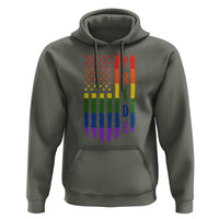 Pride Month Rainbow Flag Graphic Hoodie Lesbian Gay LGBT America Flag