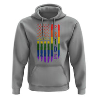 Pride Month Rainbow Flag Graphic Hoodie Lesbian Gay LGBT America Flag