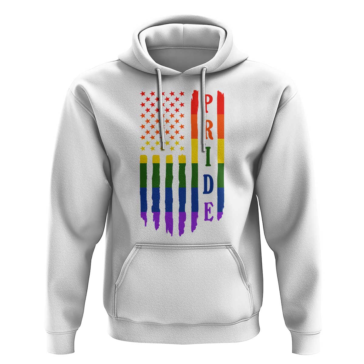Pride Month Rainbow Flag Graphic Hoodie Lesbian Gay LGBT America Flag