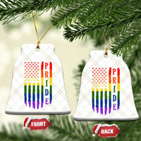 Pride Month Rainbow Flag Graphic Ceramic Ornament Lesbian Gay LGBT America Flag