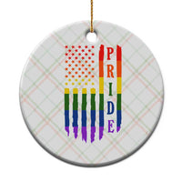 Pride Month Rainbow Flag Graphic Ceramic Ornament Lesbian Gay LGBT America Flag
