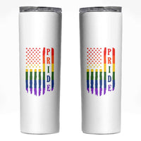 Pride Month Rainbow Flag Graphic Skinny Tumbler Lesbian Gay LGBT America Flag