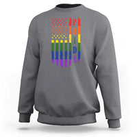 Pride Month Rainbow Flag Graphic Sweatshirt Lesbian Gay LGBT America Flag