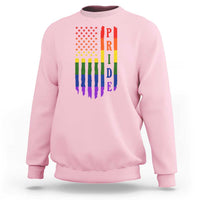 Pride Month Rainbow Flag Graphic Sweatshirt Lesbian Gay LGBT America Flag
