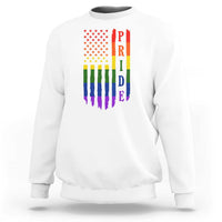 Pride Month Rainbow Flag Graphic Sweatshirt Lesbian Gay LGBT America Flag