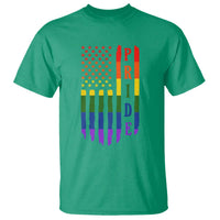 Pride Month Rainbow Flag Graphic T Shirt Lesbian Gay LGBT America Flag