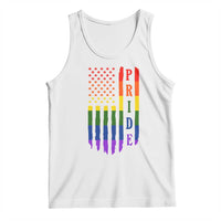 Pride Month Rainbow Flag Graphic Tank Top Lesbian Gay LGBT America Flag